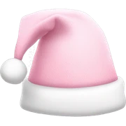 Light pink Santa hat with sparkly snowflakes  sticker