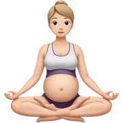 Pregnant yoga sticker