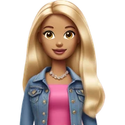 barbie doll sticker