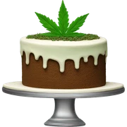 Weed cake sticker