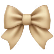 Beige bow sticker