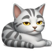 sleepy cat sticker