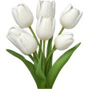 white tulip bouquet  sticker