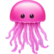 Pink jellyfish sticker