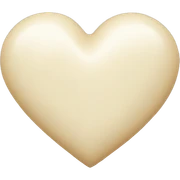 Cream colored heart sticker