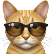 Cat with sunglasses sticker