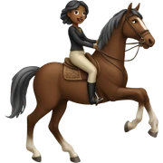 Woman riding horse  sticker