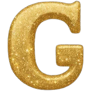 Glitter letter G sticker