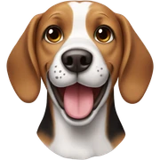 Happy brown beagle  sticker