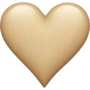 beige heart sticker