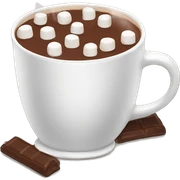 hot chocolate with marshmallows  sticker