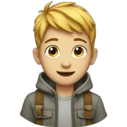 a cute boy sticker
