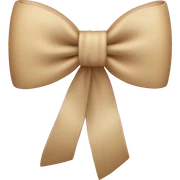 Beige bow sticker