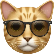 Cat with sunglasses sticker