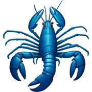 Blue lobster sticker