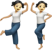 A Chinese girl dancing sticker