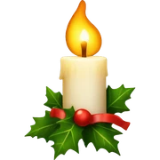 christmas candle sticker
