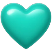 turquose heart sticker