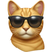 Cat with sunglasses sticker