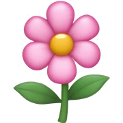 flowers with pink bow sticker