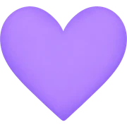 heart with a vivid lavender color, digital illustration, no background sticker