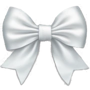 white satin bow sticker