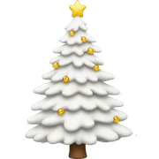 White Christmas tree sticker