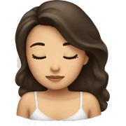Brunette girl sleeping sticker