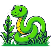 Snake in the grass sticker