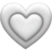White heart  sticker
