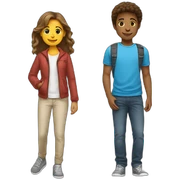 Un adolescent et une adolescente qui se tienne la main sticker