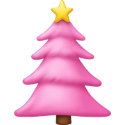 pink christmas tree sticker
