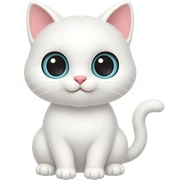 Cute white girl cat  sticker