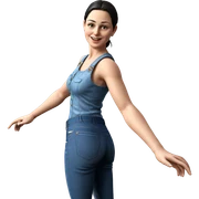 smiling girl in denim jeans sticker