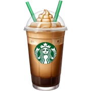 Starbuck ice coffee with ice cubes sticker