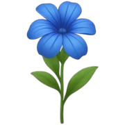 Blue flower sticker