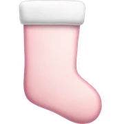 Pastel pink Christmas stocking  sticker