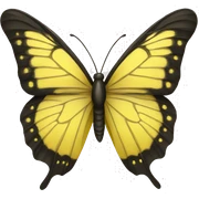 Yellow butterfly  sticker