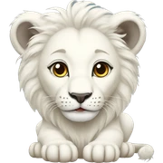 Baby white lion  sticker
