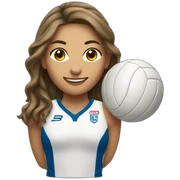 create a female volleyball player sticker