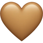 light brown heart sticker