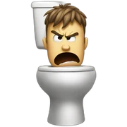 angry person on a toilet sticker