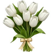 white tulip bouquet  sticker