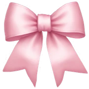 light pink ribbon bow sticker
