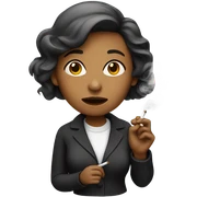 Smoking woman sticker