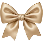 Beige bow sticker