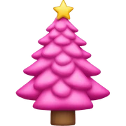 pink christmas tree  sticker