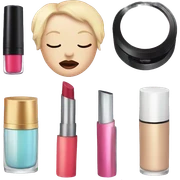 Makeup compact and lipstick sticker