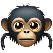 Monkey head and spider body sticker