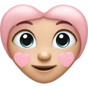 baby pink heart sticker